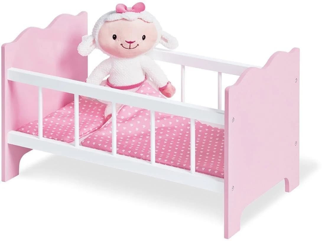 Pinolino® Puppenbett Jasmin Set 4tlg. Rosa/Weiß mit Bettzeug - Bild 2