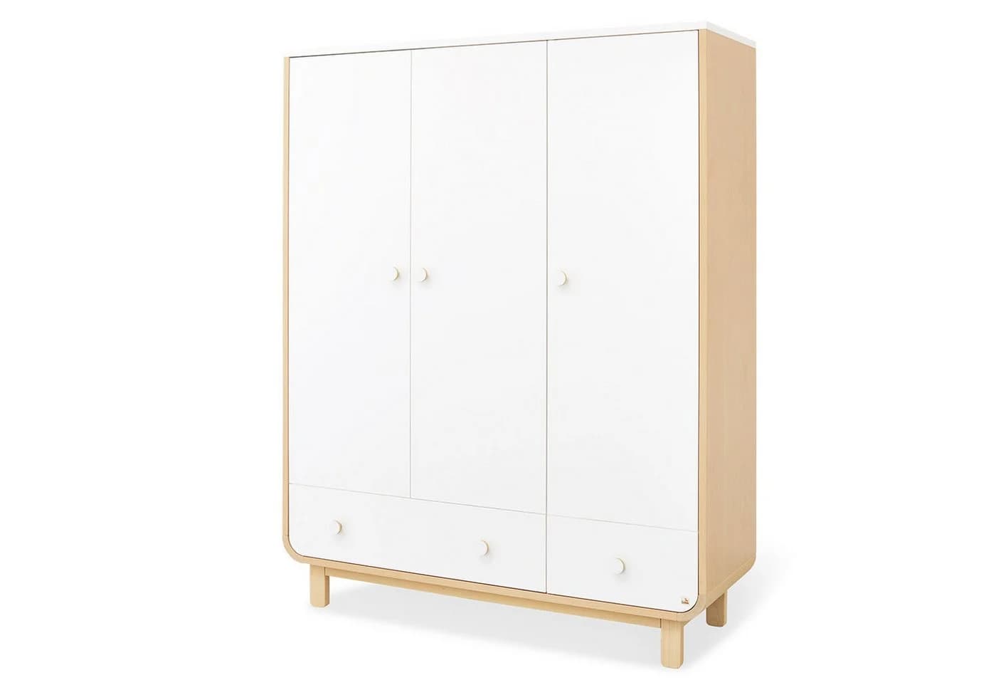Pinolino® Kinderkleiderschrank 'Round' groß Weiß Retro - Bild 2