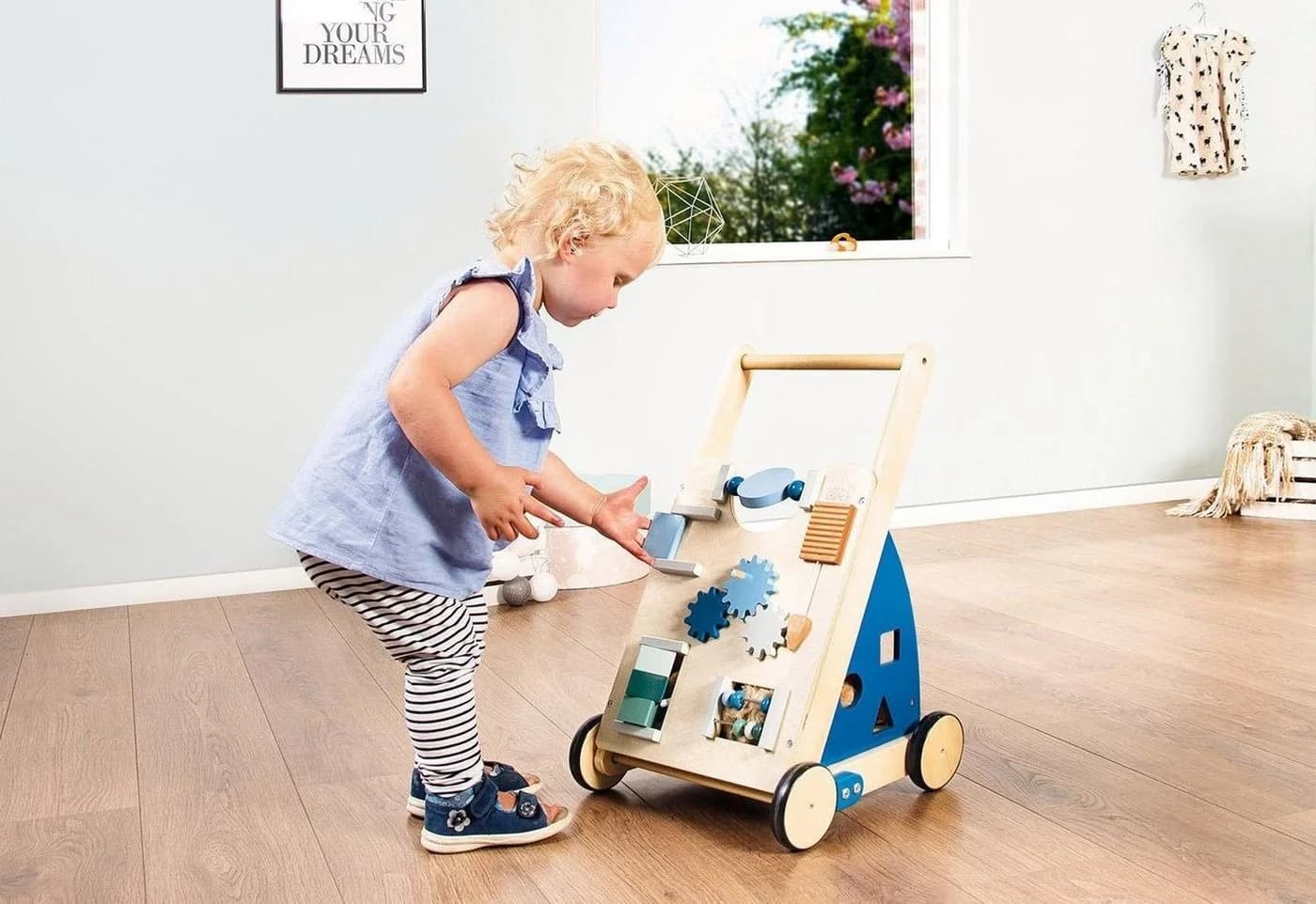 Pinolino Lauflernwagen Titus blau natur mit Bremssystem - Bild 2