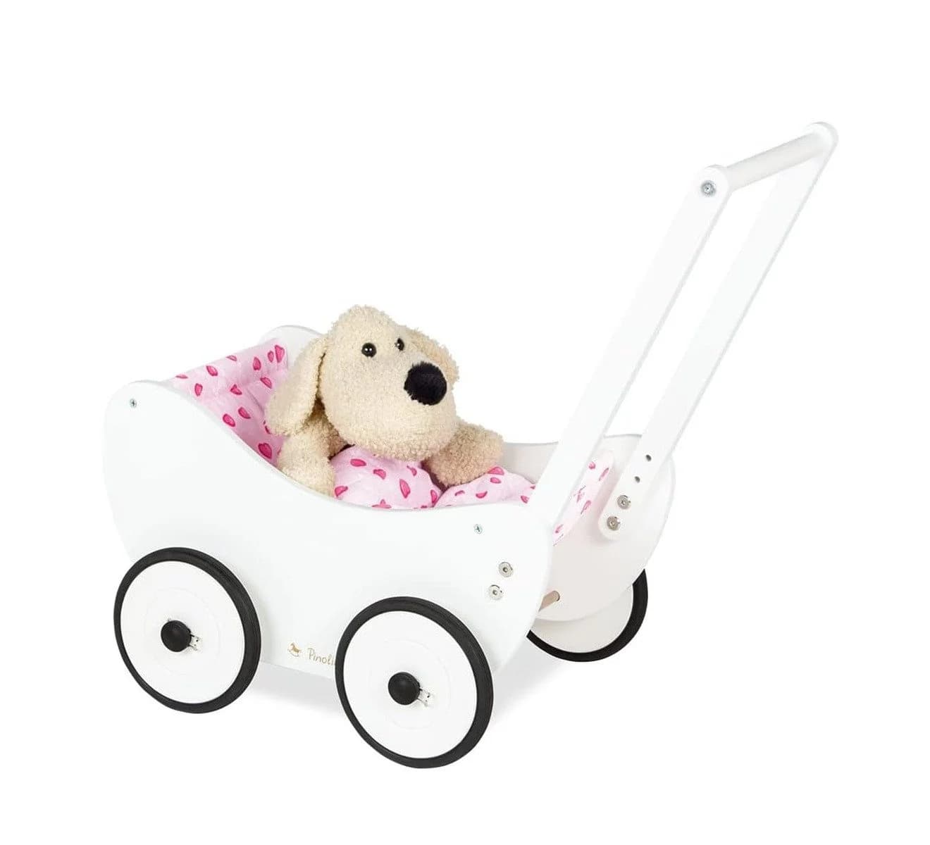 Pinolino® Lauflernwagen Trixi Puppenwagen inkl. Bettzeug - Lauflernhilfe aus Holz, höhenverstellbar - Bild 3