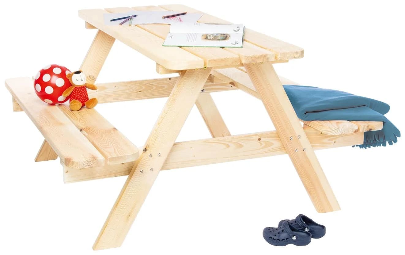 Kindersitzgruppe aus Massivholz Tanne, Nicki Maxi Stil - Bild 2