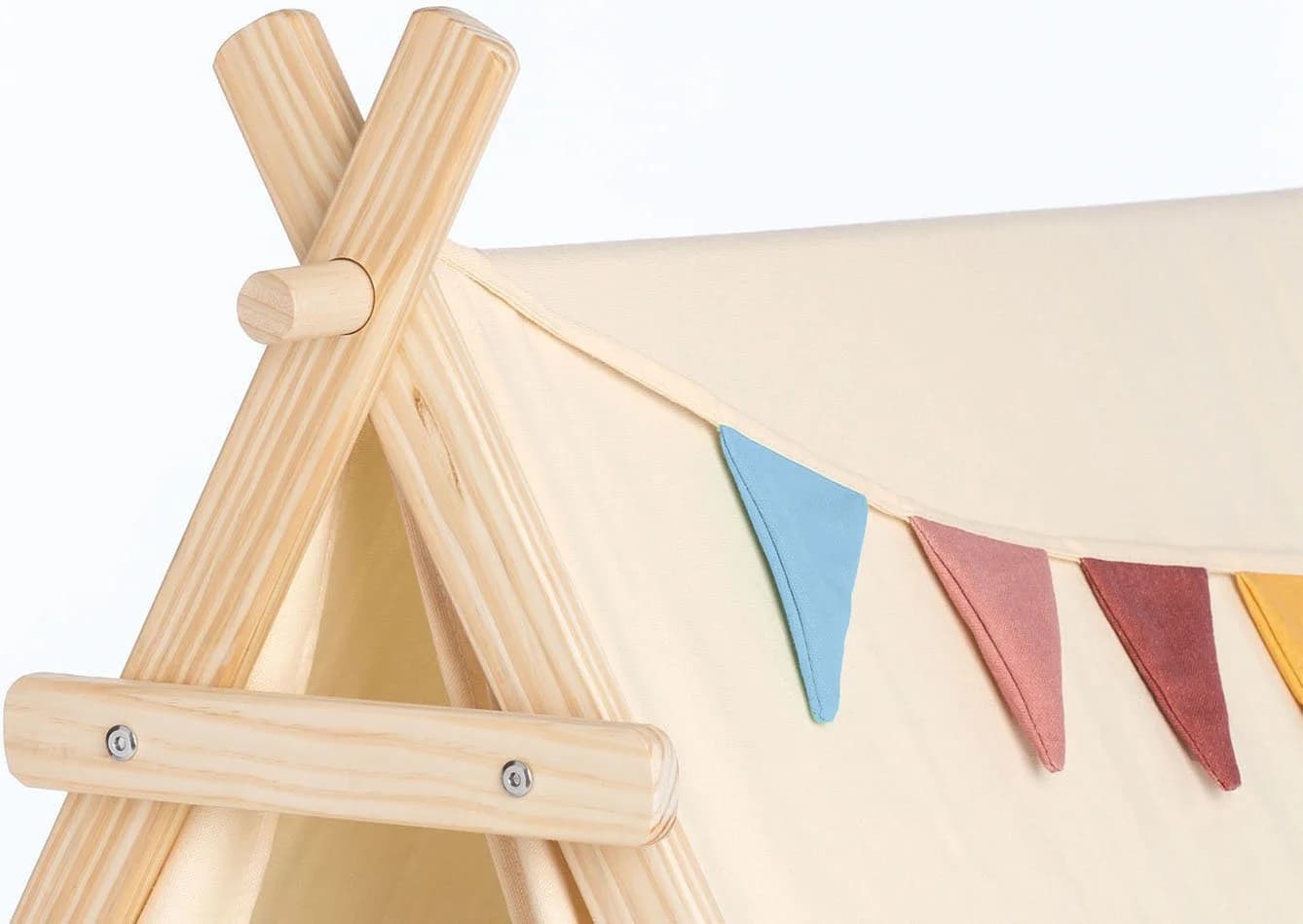 Pinolino® Spielzelt Yuma mit Holzstäben Beige/Blau - Bild 5