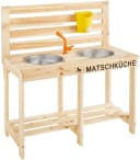 Matschküche „Malu” aus Tanne mit Edelstahlwaschbecken Bild 2