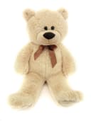 Sweety-Toys Teddybär 80 cm Beige mit Schleife Bild 4