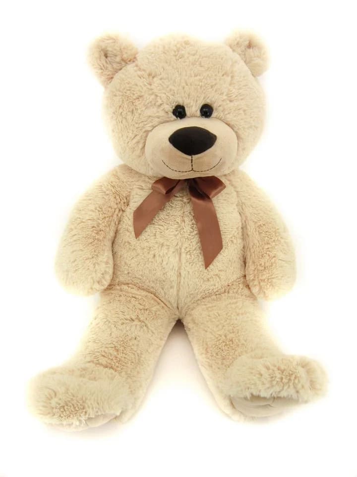 Sweety-Toys Teddybär 80 cm Beige mit Schleife - Bild 4
