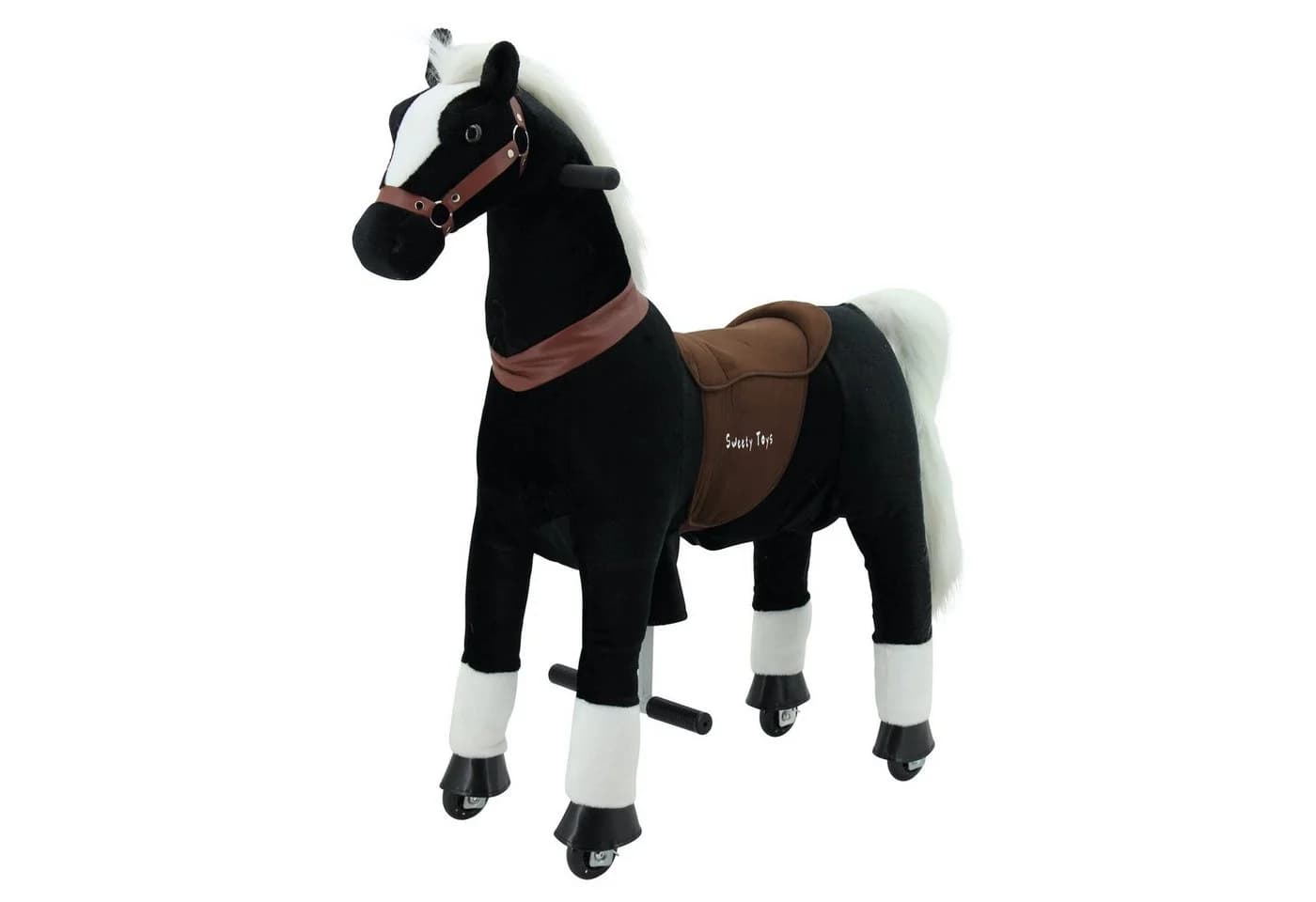 Sweety-Toys Reittier Pferd BLACKY auf Rollen für 4 bis 9 Jahre - Bild 2