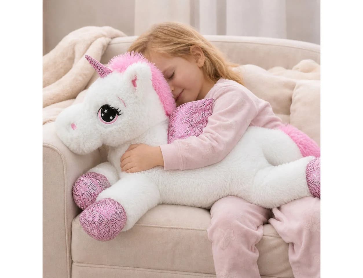 Sweety-Toys Einhorn Plüschtier Kuscheltier 65 cm Weiss - Bild 2