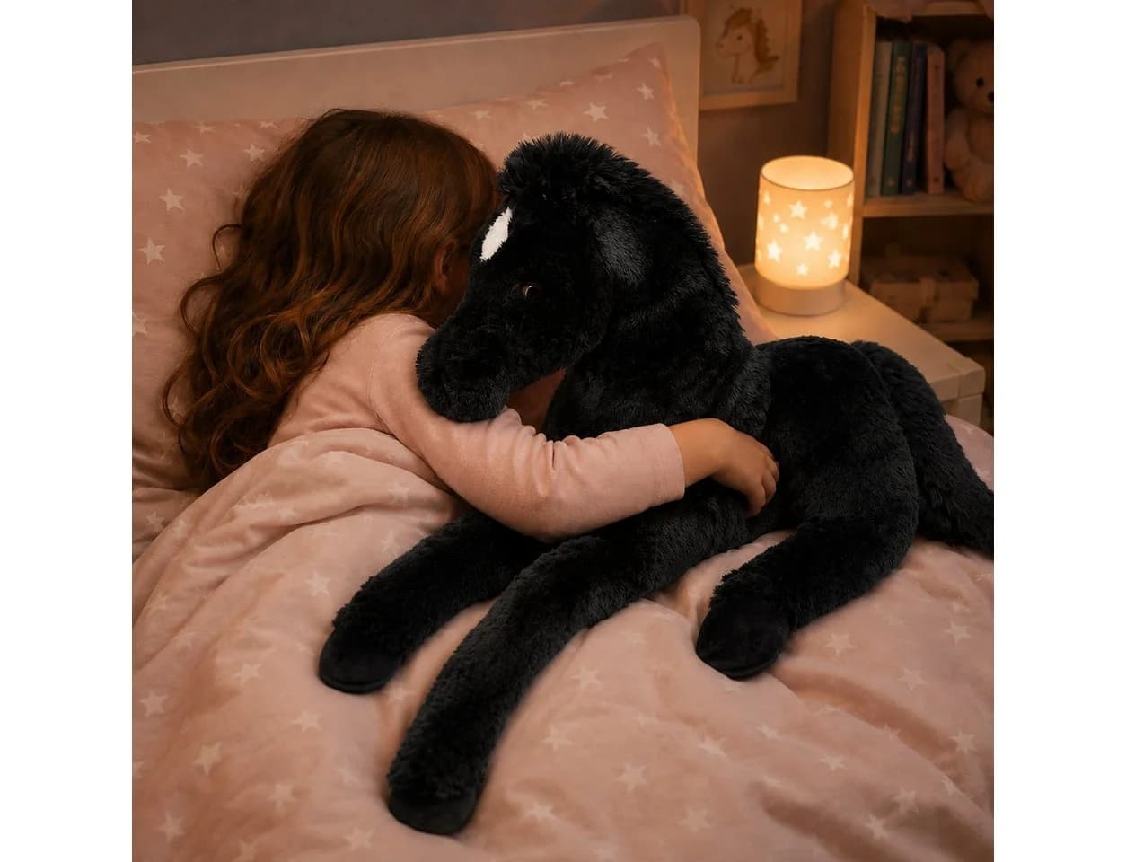 Sweety-Toys Kuscheltier Pferd Schwarz 90 cm Plüschpferd - Bild 2
