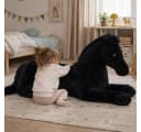 Sweety Toys Plüschpferd 160 cm Schwarz XXL Kuscheltier Bild 2