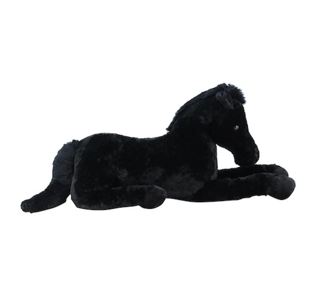Sweety Toys Plüschpferd 160 cm Schwarz XXL Kuscheltier - Bild 4