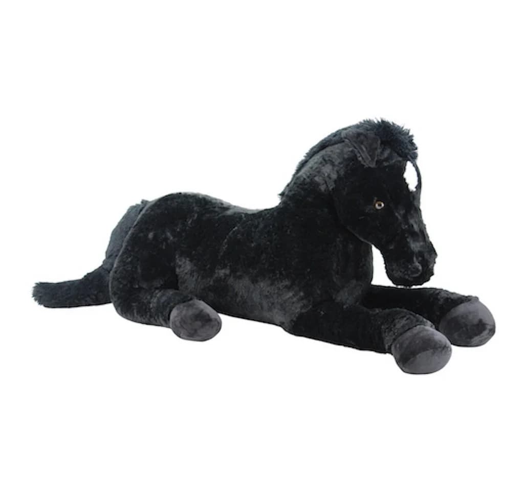 Sweety Toys Plüschpferd 160 cm Schwarz XXL Kuscheltier - Bild 5