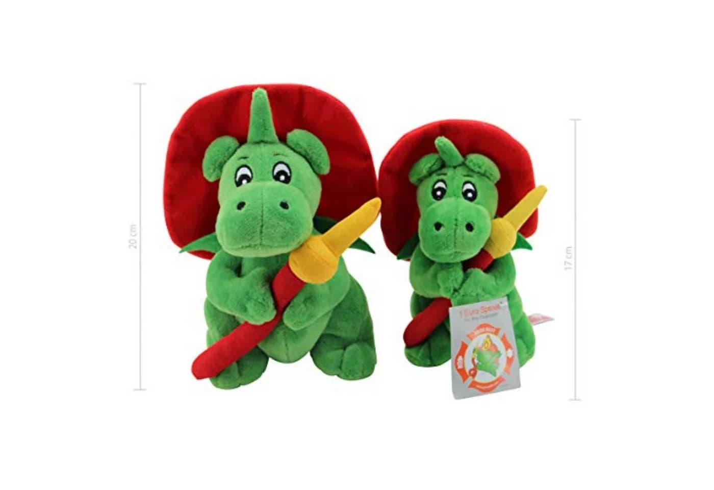Sweety-Toys Kuscheltier Grisu 20cm Feuerwehr Maskottchen - Bild 3