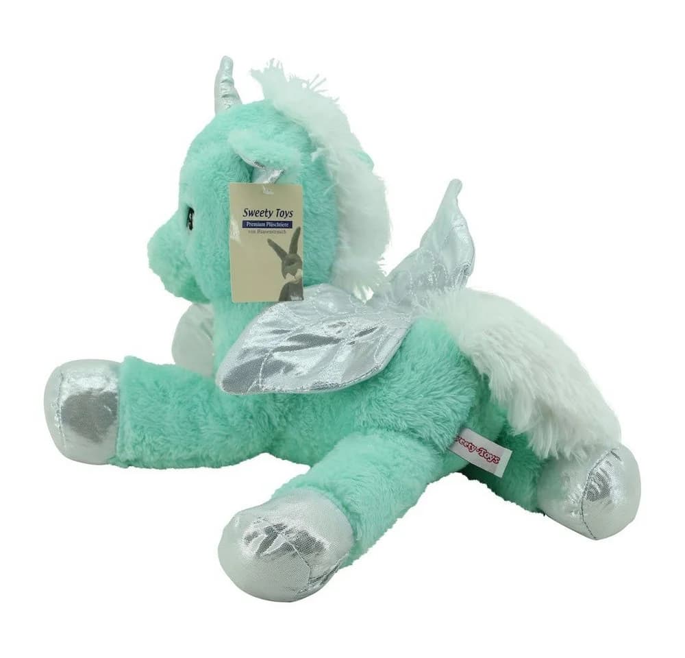 Sweety-Toys Kuscheltier Einhorn Plüschtier türkis-Mint 34 cm - Bild 3