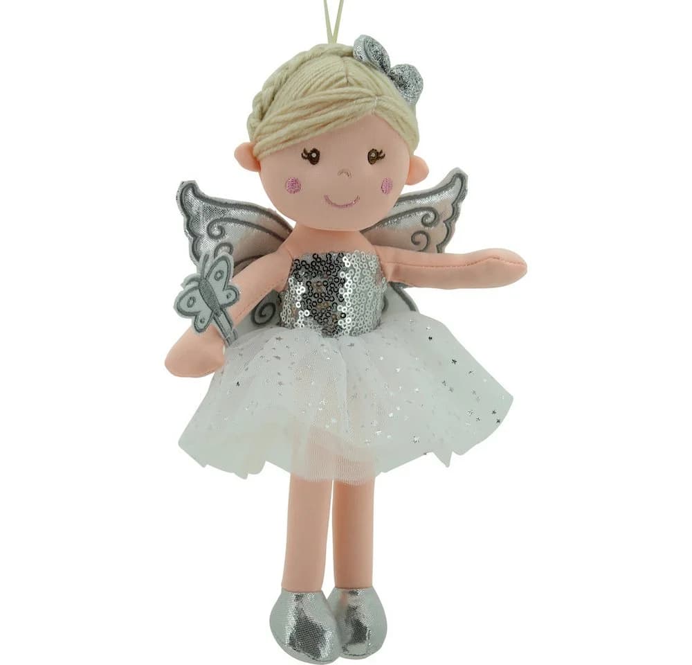 Sweety-Toys Stoffpuppe Fee 30 cm Silber mit Pailletten - Bild 4