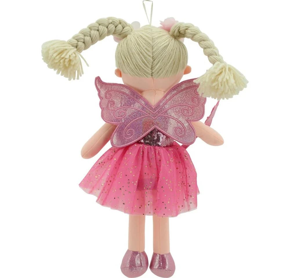 Sweety-Toys Stoffpuppe Fee 45 cm pink mit Pailletten