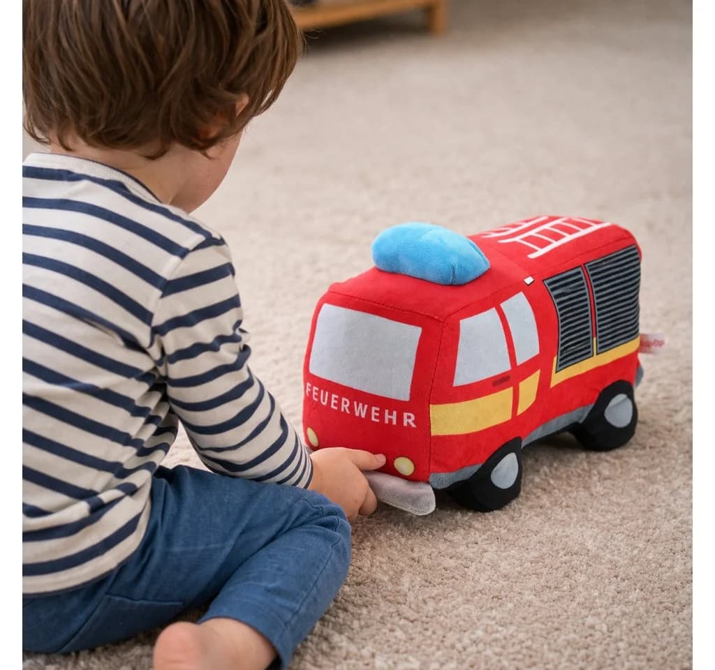 Sweety-Toys Kuscheltier Feuerwehr LKW Plüsch Rot 32 cm - Bild 2