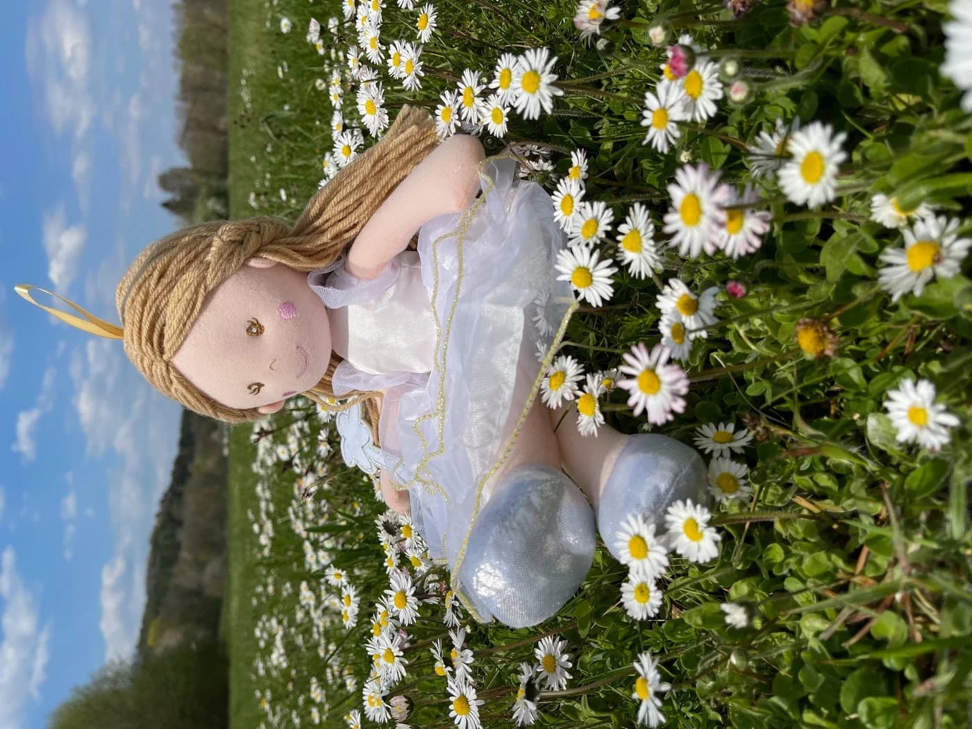 Sweety-Toys Stoffpuppe Ballerina Fee Prinzessin 40 cm Weiss - Bild 4