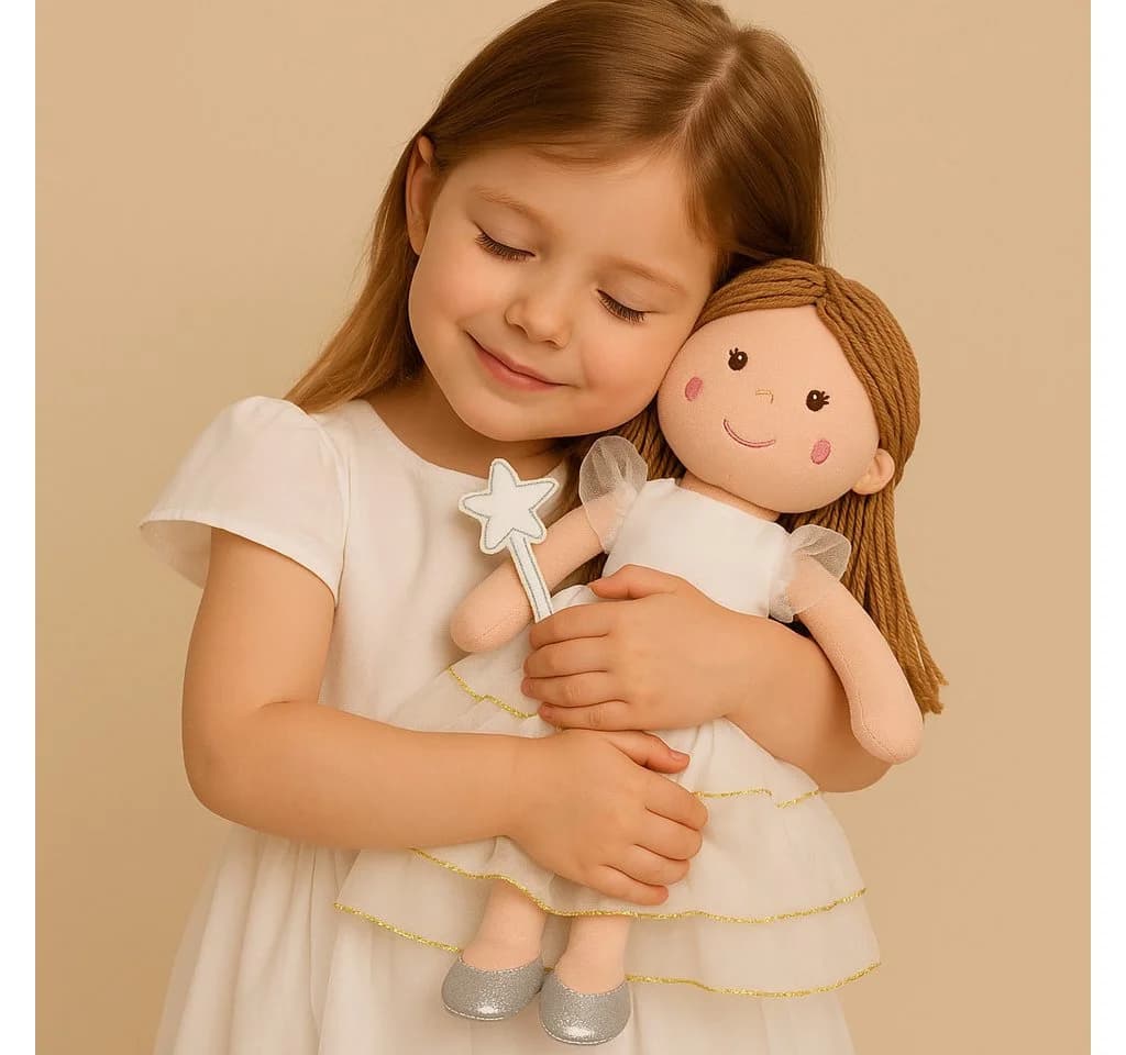 Sweety-Toys Stoffpuppe Ballerina Fee Prinzessin 40 cm Weiss - Bild 5