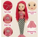 Sweety-Toys Meerjungfrauenpuppe 45 cm Rosa Stoffpuppe Prinzessin Bild 4