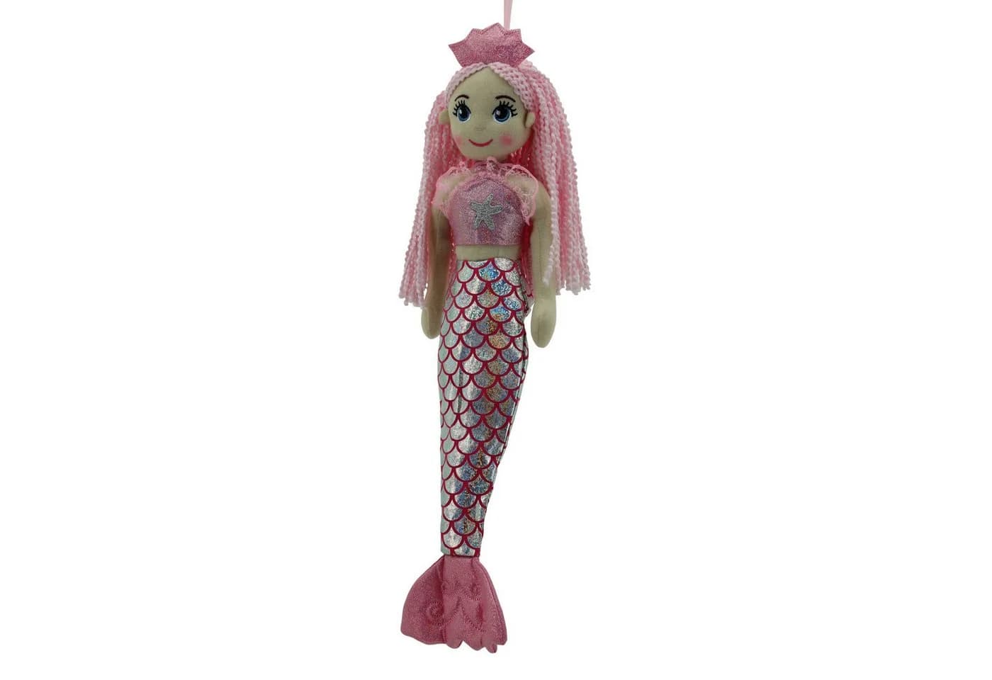 Sweety-Toys Meerjungfrauenpuppe 45 cm Rosa Stoffpuppe Prinzessin