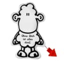 sheepworld Kissenfigur Schaf mit Spruch "Ohne Dich ist alles doof." Bild 2