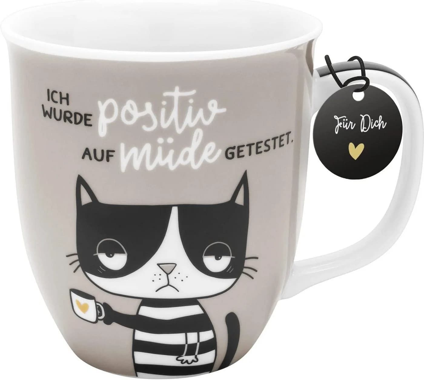 H:)PPY life Tasse 47925 Motivdruck 'Ich wurde positiv au' - Bild 2