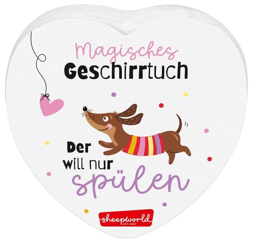 Sheepworld Geschirrtuch Dackel Motiv Baumwolle - Bild 3