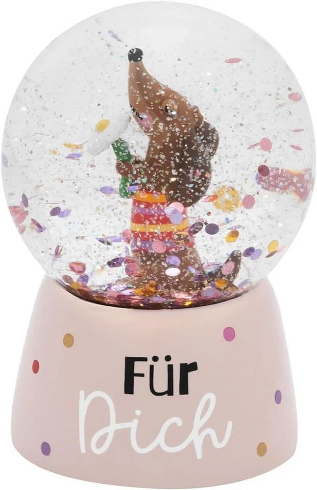 Sheepworld Schneekugel Traumkugel DACKEL bunt Glas - Bild 2