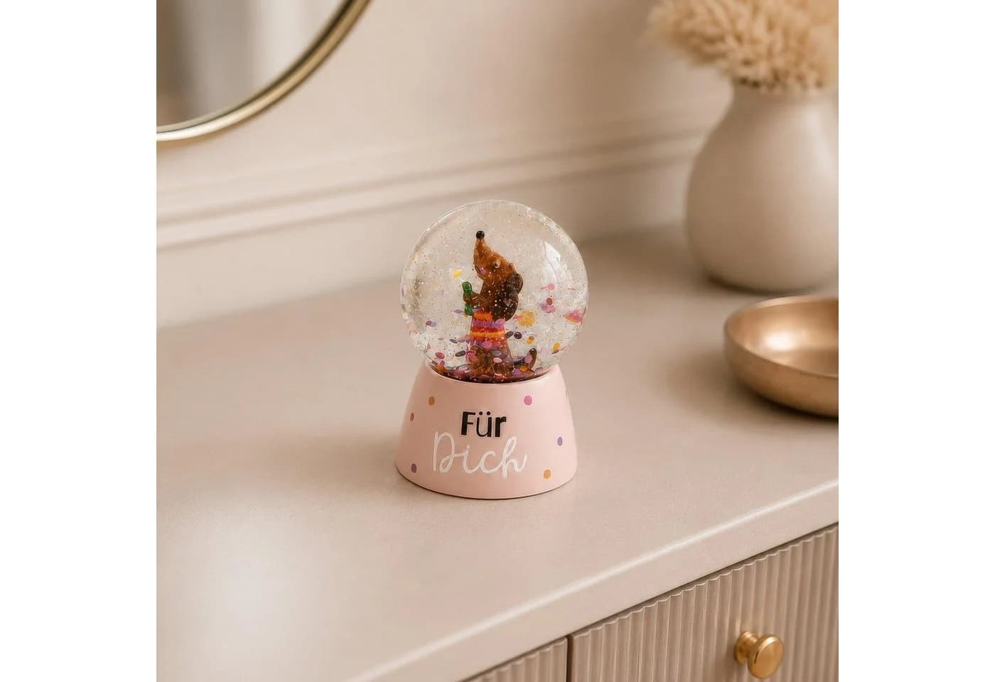 Sheepworld Schneekugel Traumkugel DACKEL bunt Glas - Bild 4