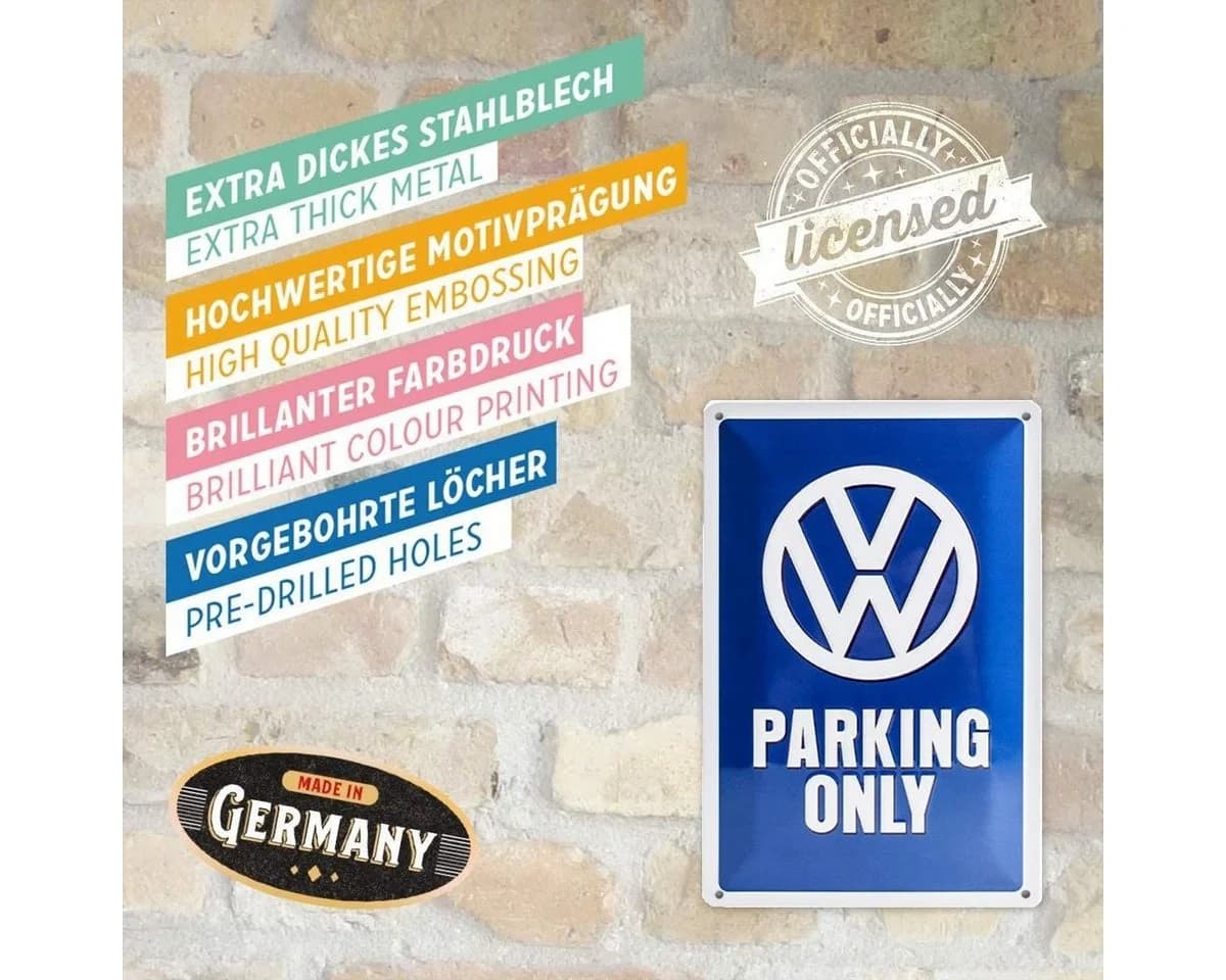 Nostalgic-Art VW Parking Only Metallschild Blechschild - Bild 4