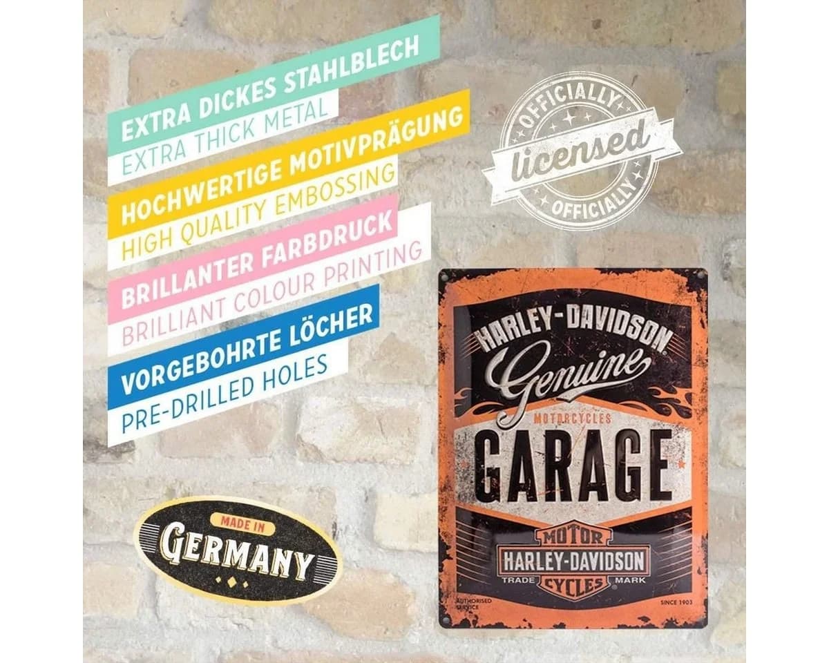 Nostalgic-Art Harley-Davidson Garage Blechschild Retro - Bild 4