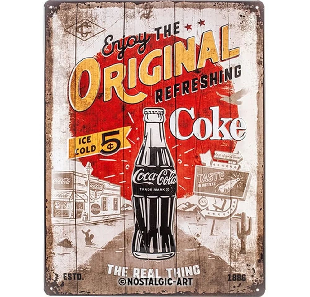 Nostalgic-Art Blechschild Coca-Cola Highway 66 Retro Metall Deko - Bild 2