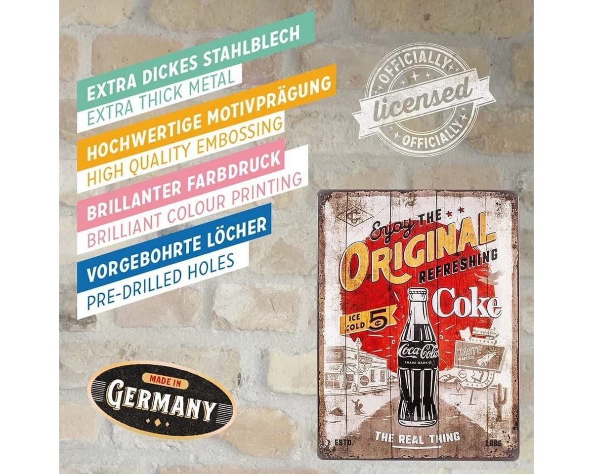 Nostalgic-Art Blechschild Coca-Cola Highway 66 Retro Metall Deko - Bild 4