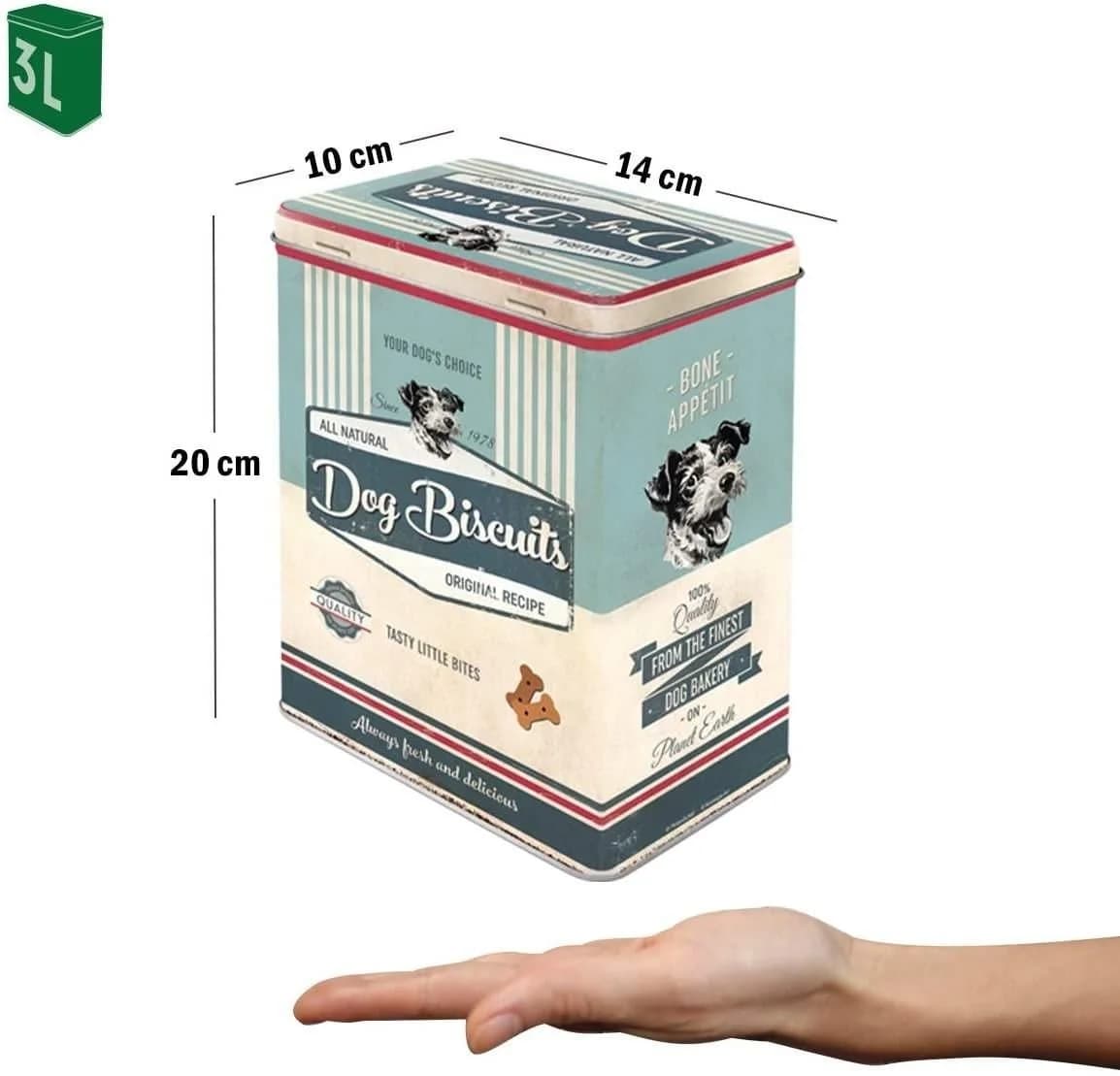 Nostalgic-Art Vorratsdose Kaffeedose Blechdose - Dog Biscuits Retro - Bild 3