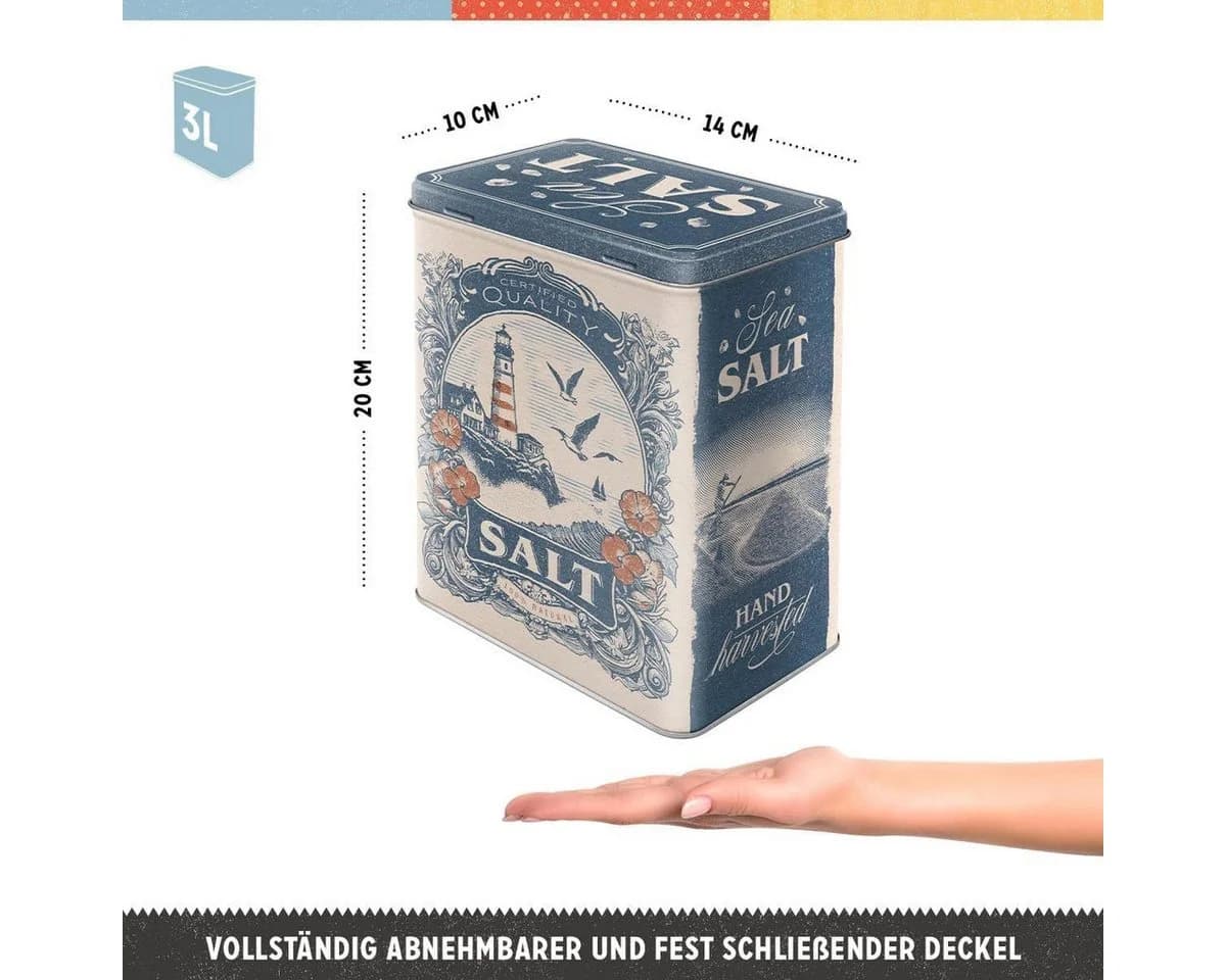Nostalgic-Art Kaffeedose 3L Sea Salt Motiv Blechdose