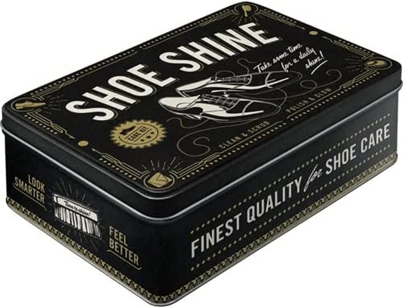 Nostalgic-Art Keksdose Vorratsdose Flach Retro Shoe Shine