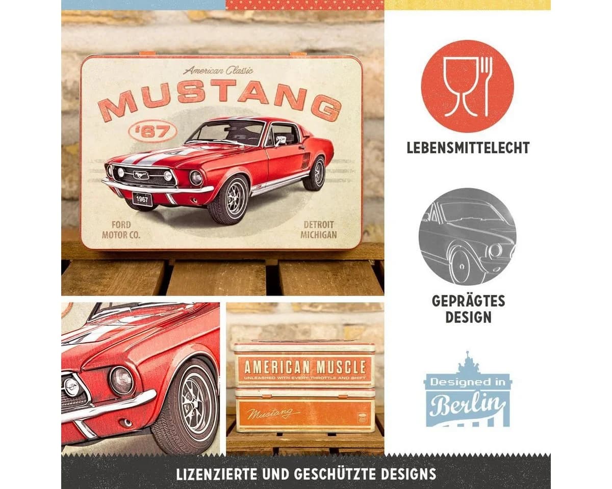 Nostalgic-Art Keksdose Ford Mustang GT 1967 Rot - Bild 3