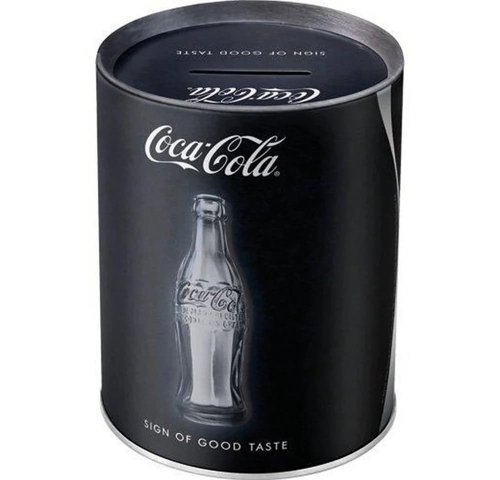 Nostalgic-Art Spardose Metall Sparbüchse Sparschwein Coca-Cola Rot/Weiß