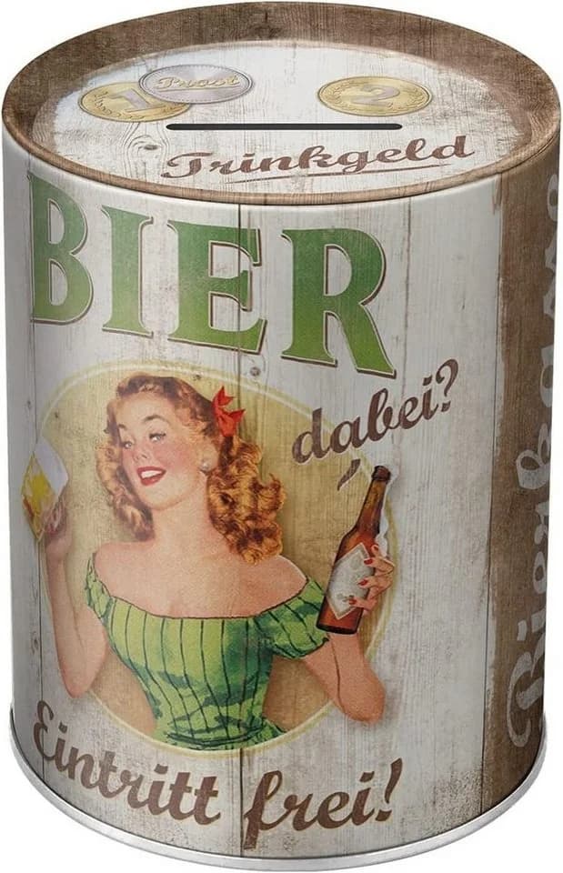 Nostalgic-Art Spardose Trinkgeld-Bierkasse Bunt Stahlblech - Bild 2