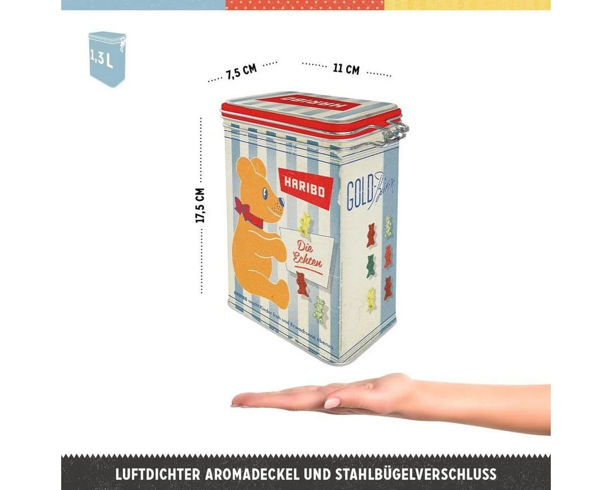 Harley-Davidson Kaffeedose 1,3l Retro Design mit Stahlbügel-Verschluss
