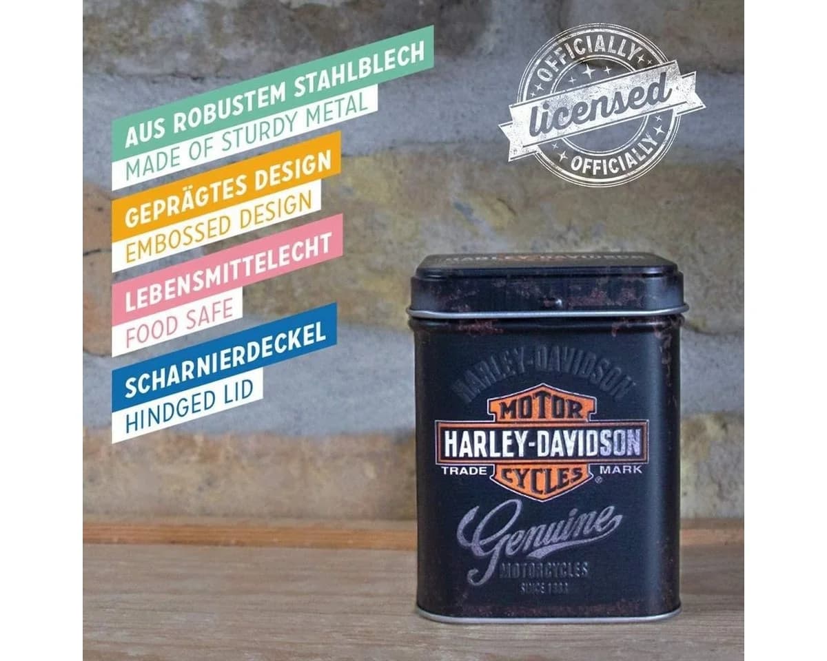 Nostalgic-Art Teedose Retro Design Harley-Davidson Logo - Bild 4