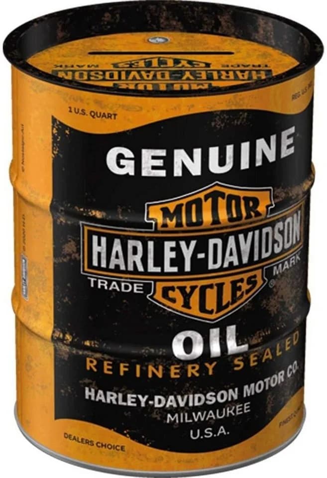 Nostalgic-Art Spardose Metall Harley-Davidson Öl Design - Bild 2