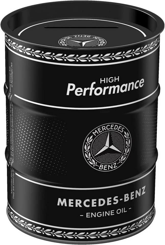 Nostalgic-Art Spardose Ölfass Mercedes-Benz Engine Oil Stahlblech - Bild 2