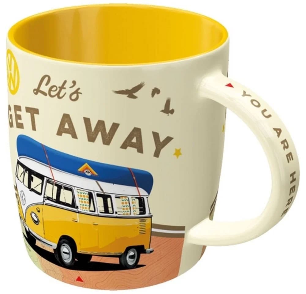 Nostalgic-Art Kaffeetasse VW Bulli Let's Get Away Keramik