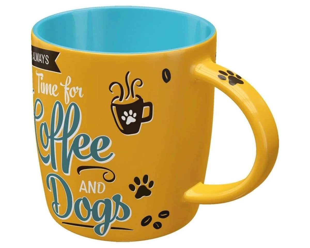 Nostalgic-Art Kaffeetasse 330ml Retro Motiv Coffee and Dogs Keramik