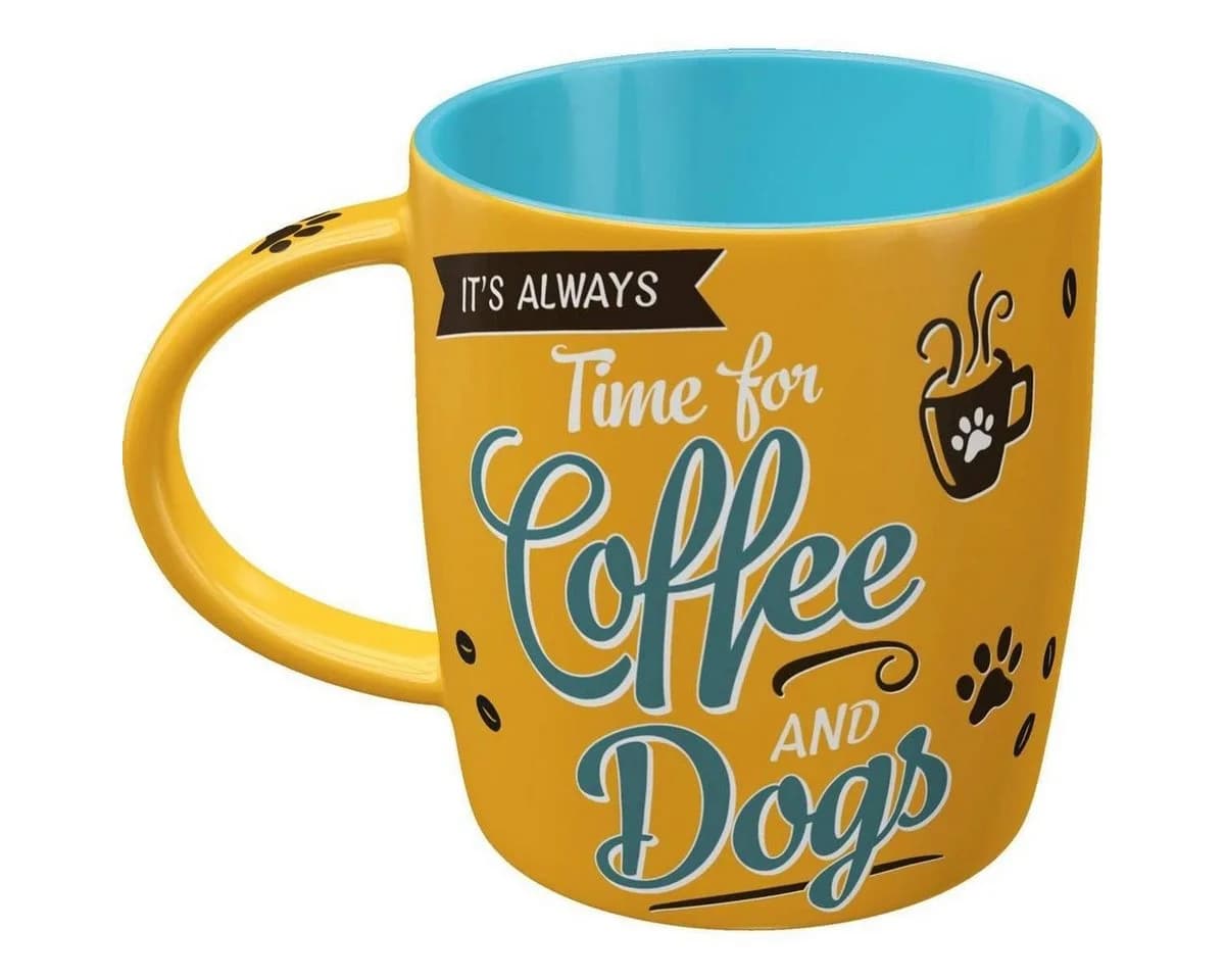 Nostalgic-Art Kaffeetasse 330ml Retro Motiv Coffee and Dogs Keramik - Bild 4