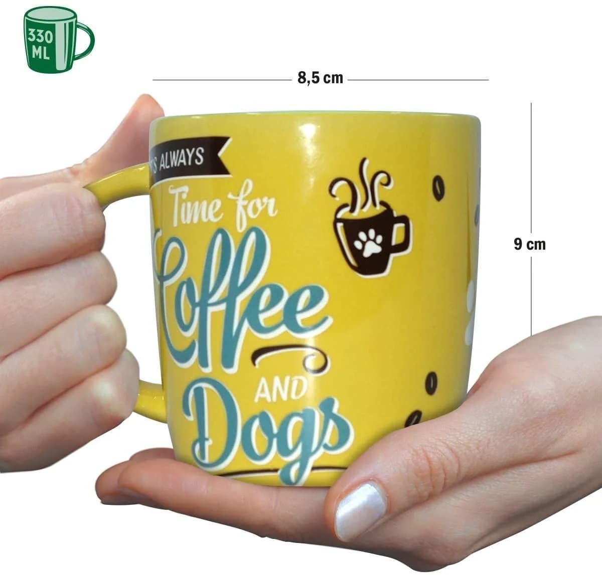 Nostalgic-Art Kaffeetasse 330ml Retro Motiv Coffee and Dogs Keramik - Bild 5