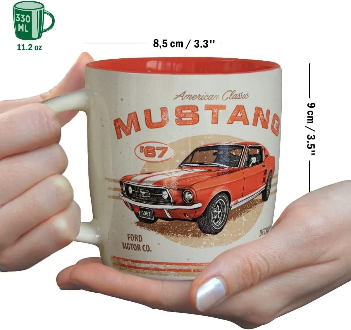 Nostalgic-Art Kaffeetasse Ford Mustang GT 1967 Rot Keramik - Bild 5