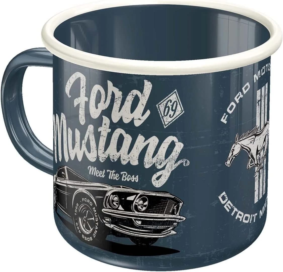 Nostalgic-Art Emaille-Becher Ford Mustang Boss Retro Design - Bild 2