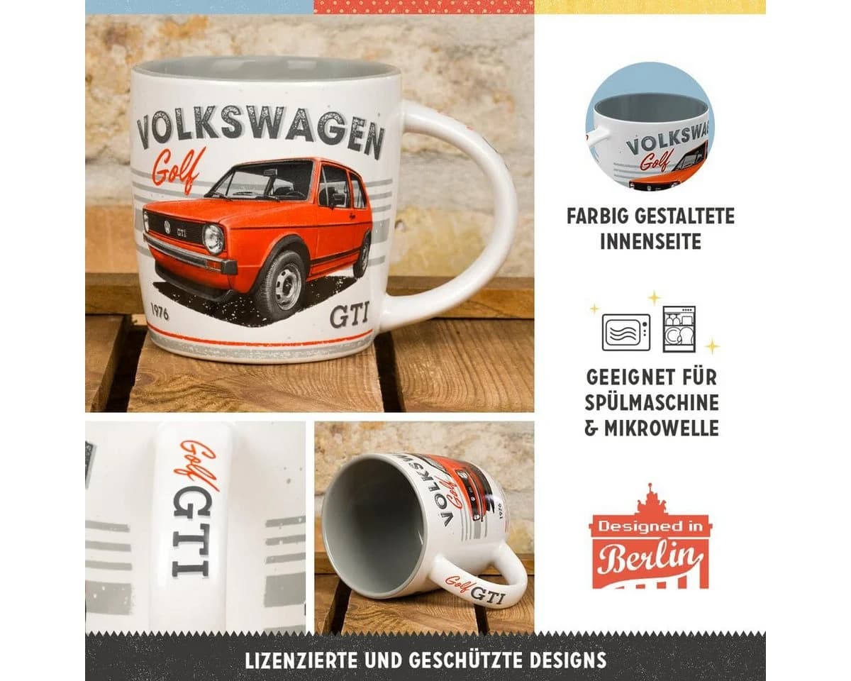Nostalgic-Art Kaffeetasse VW Golf GTI 1976 Retro Keramik - Bild 3